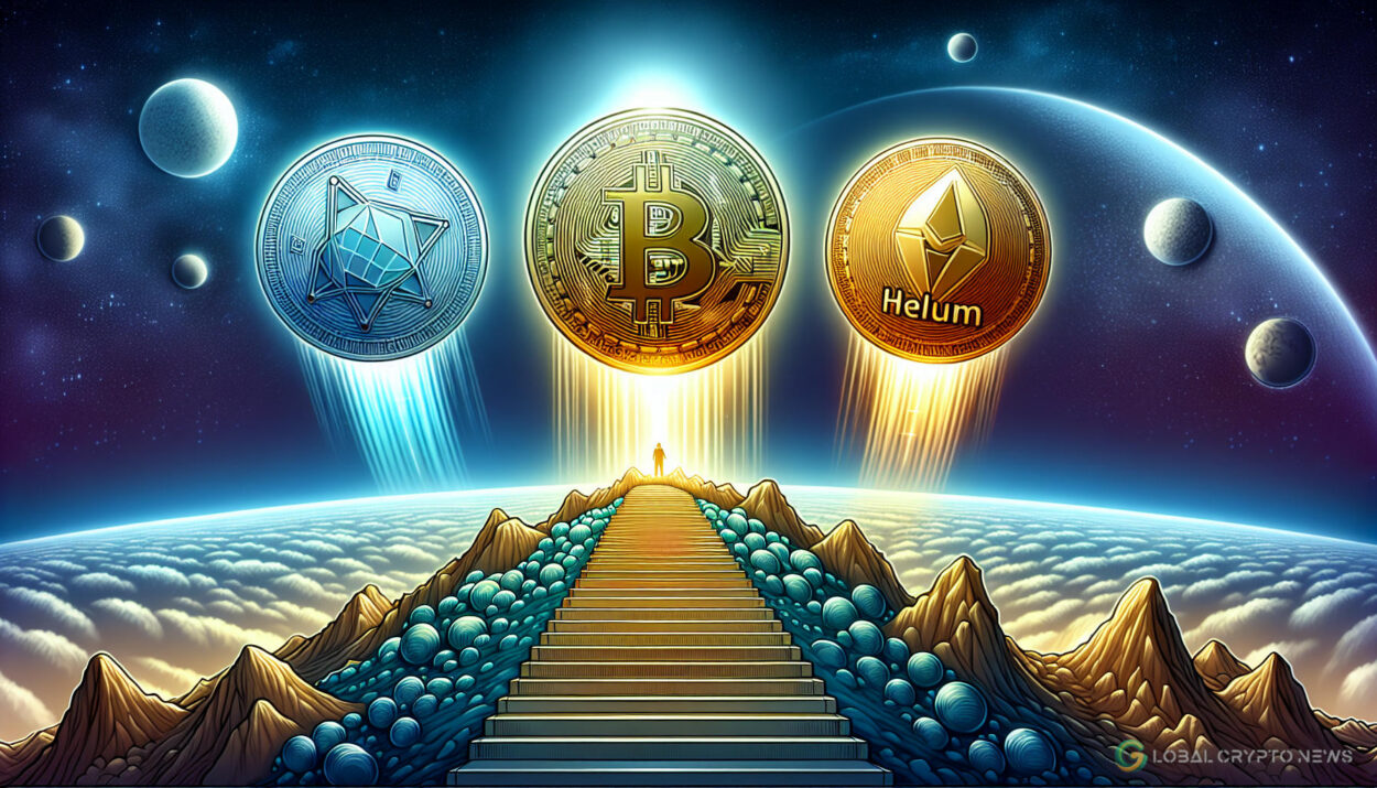 Celestia and Helium Lead Gains as Bitcoin Rebounds to $55K