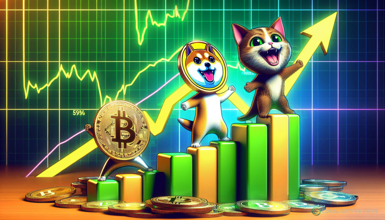 Popcat and Dogs Lead Gains as Bitcoin Surges Above $56,500