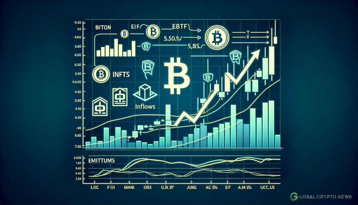 Bitcoin Nears Two-Month High on ETF Inflows and Short Liquidations